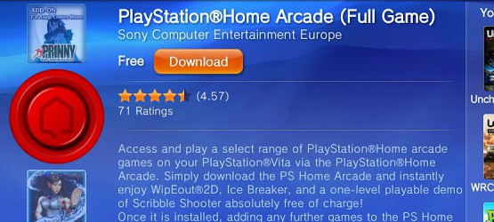 Playstation home best sale arcade vita