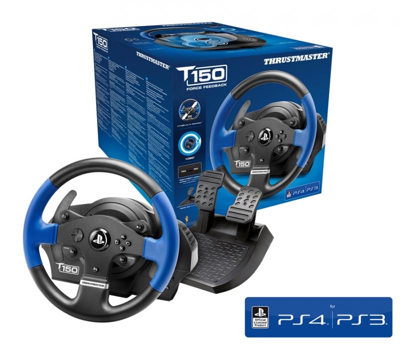  Thrustmaster T150 RS Force Feedback Racing Wheel with 2 Pedals  Set - for PS4 and PC - Works with PS5 Games