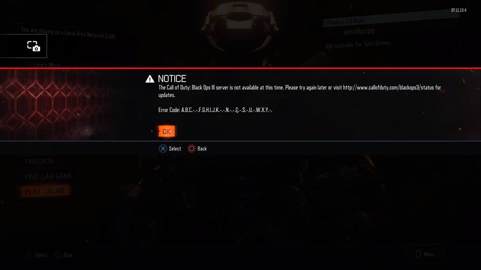 Call of Duty Black Ops 3 Servers Down for All Platforms