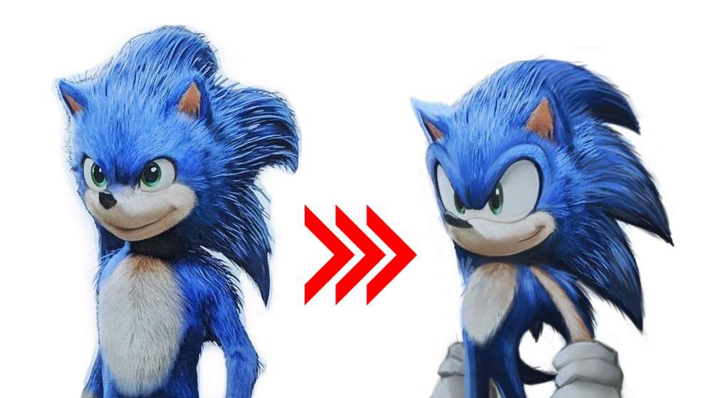 Why was Sonic The Hedgehog's original movie design changed