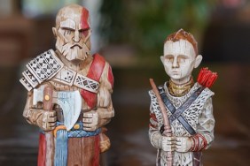wooden kratos and atreus