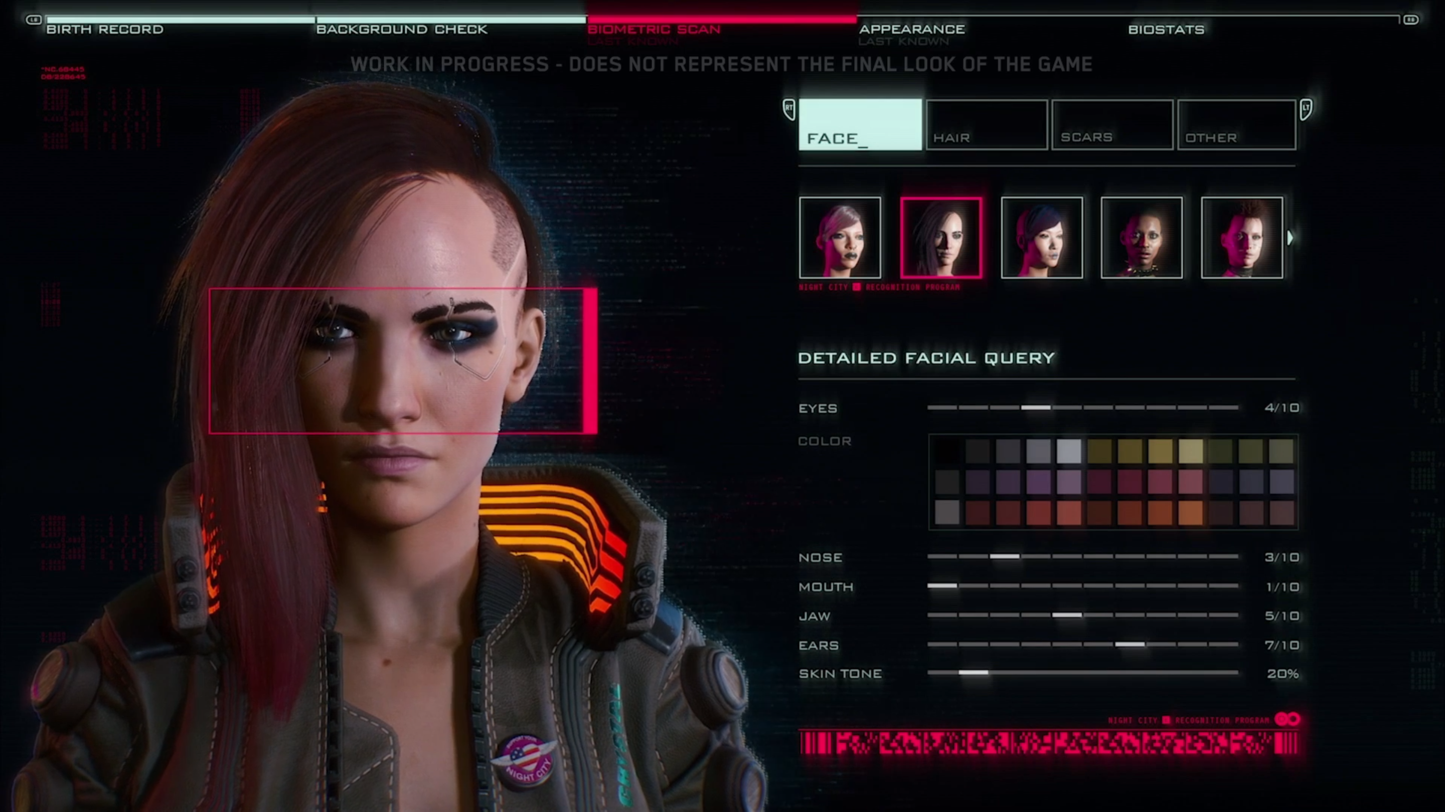 Cyberpunk 2077 Character Creation