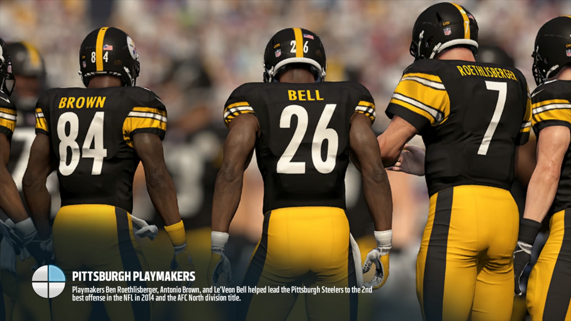 Pittsburgh Steelers rated an 84 for Madden 16; 2nd AFC North